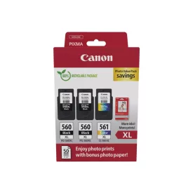   Canon 2x PG-560XL + CL-561XL + GP501 10x15 fényes fotópapír eredeti MultiPack