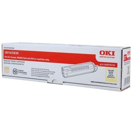 Oki C810, 830 sárga eredeti toner