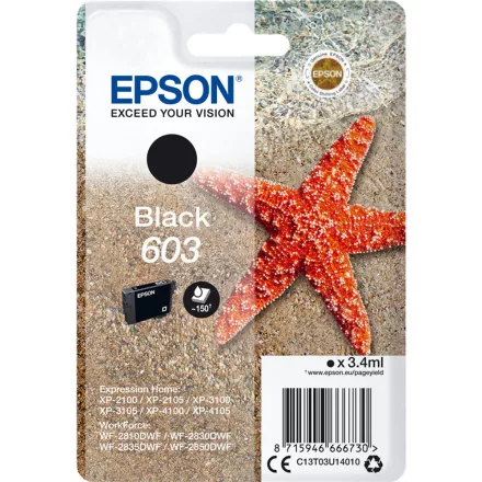 Epson 603 T03U1 fekete eredeti tintapatron