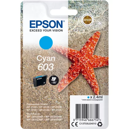 Epson 603 T03U2 cyan eredeti tintapatron