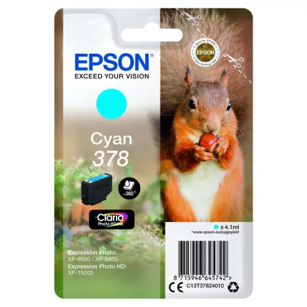 Epson 378 T3782 cyan eredeti tintapatron