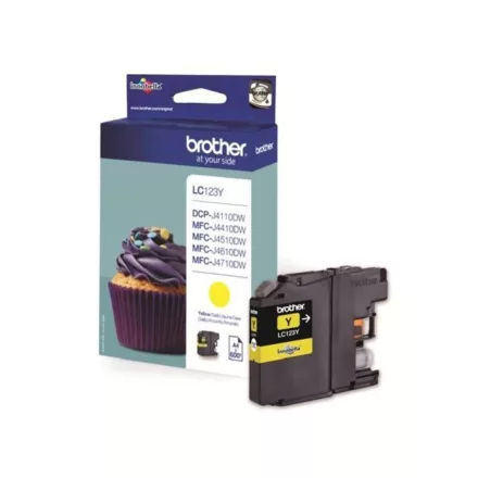 Brother LC123 sárga eredeti tintapatron